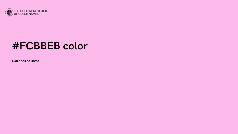 #FCBBEB color image
