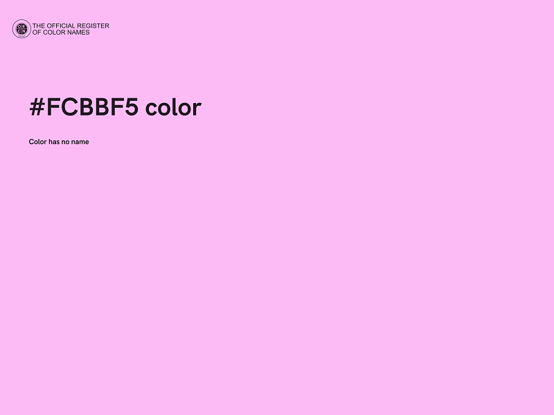 #FCBBF5 color image