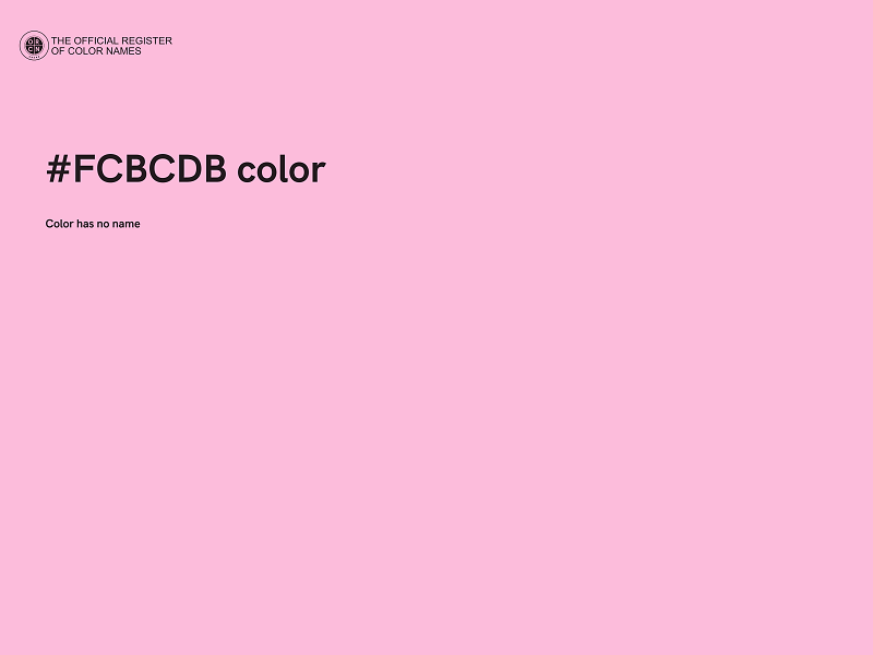 #FCBCDB color image