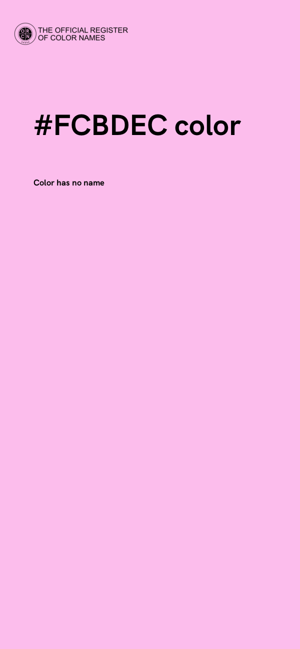 #FCBDEC color image