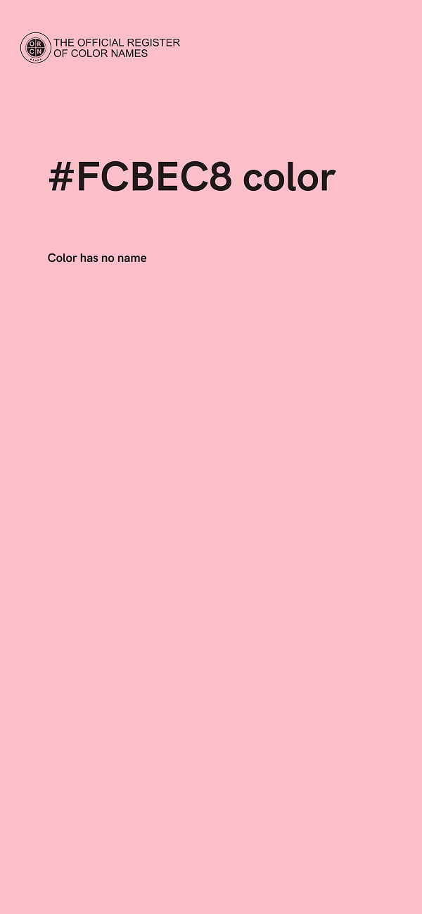 #FCBEC8 color image