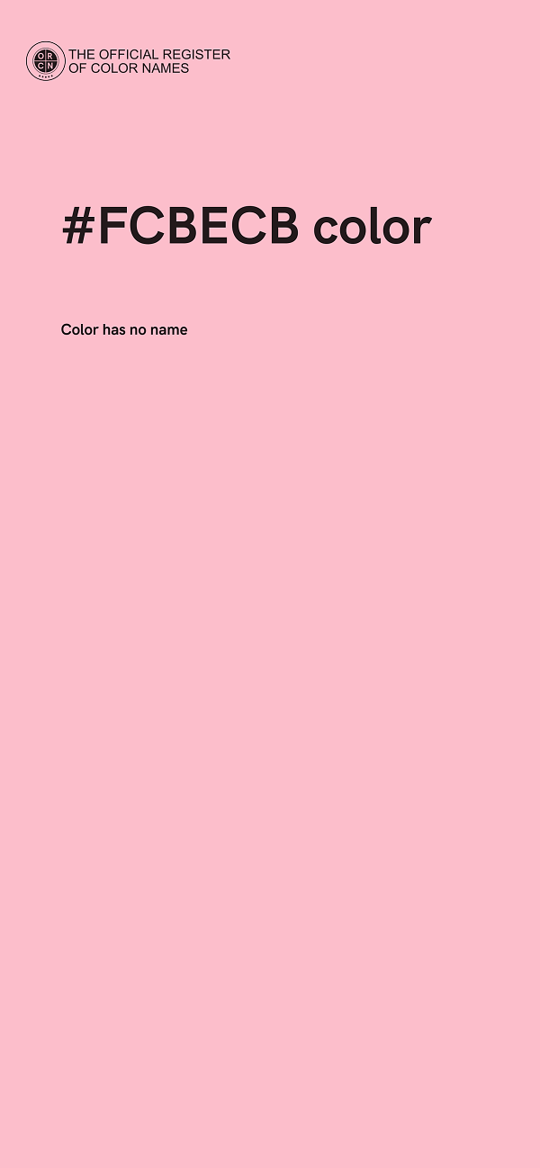 #FCBECB color image