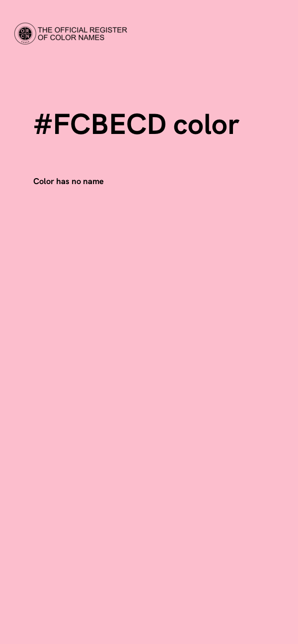 #FCBECD color image