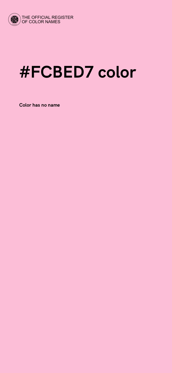#FCBED7 color image