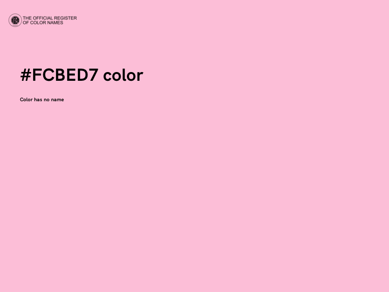 #FCBED7 color image