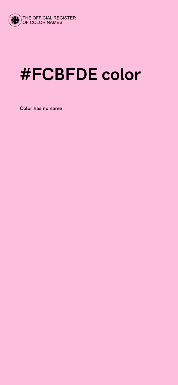 #FCBFDE color image