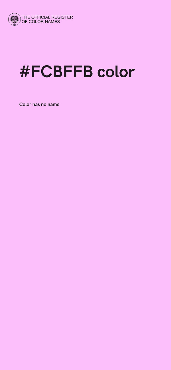 #FCBFFB color image