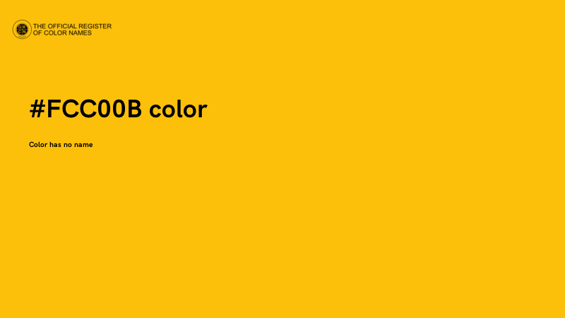 #FCC00B color image