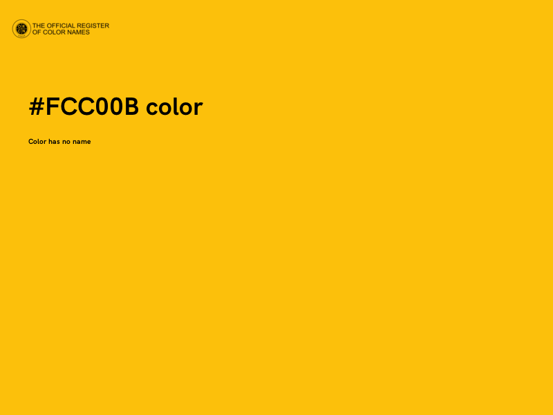 #FCC00B color image