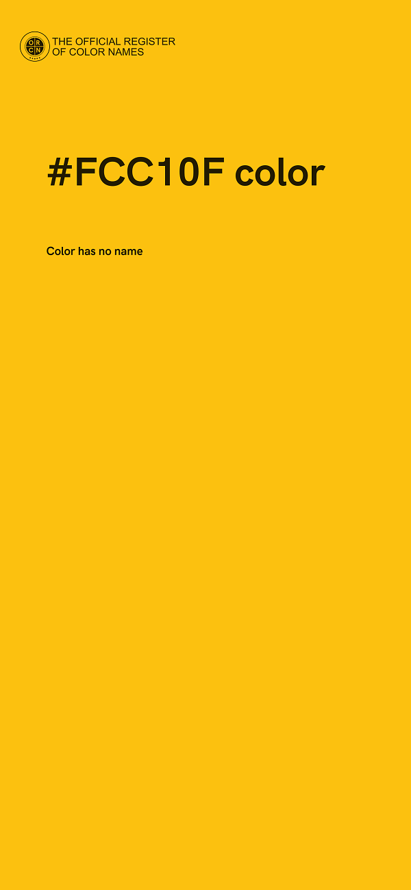#FCC10F color image