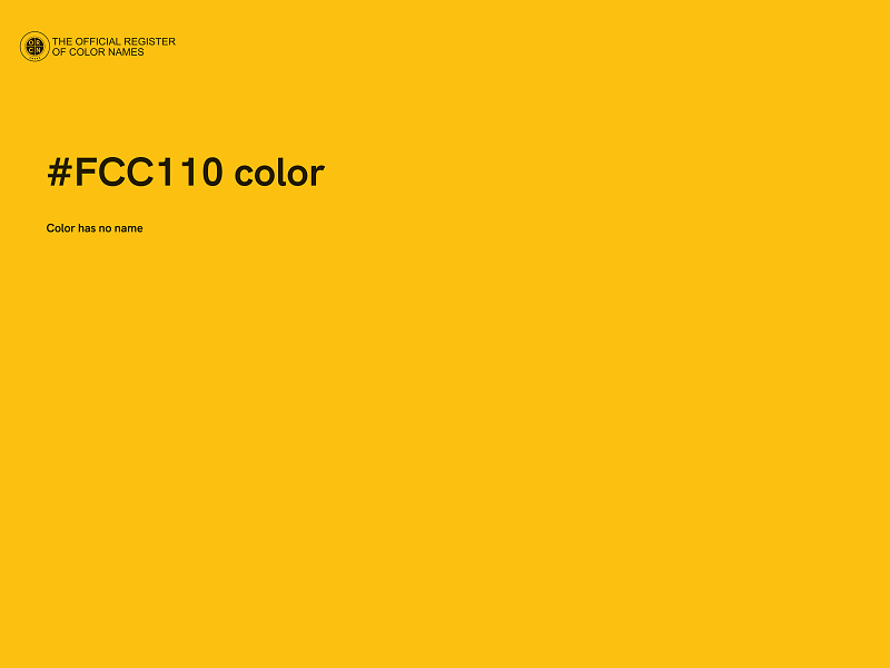 #FCC110 color image