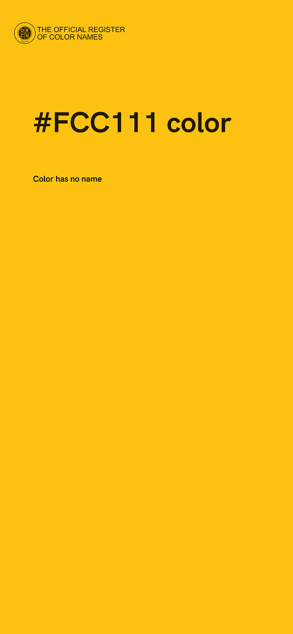#FCC111 color image