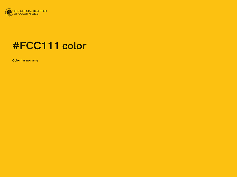 #FCC111 color image