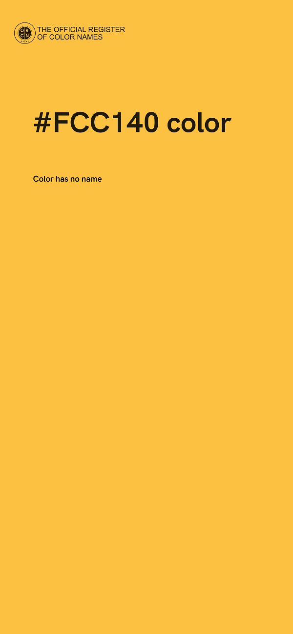 #FCC140 color image