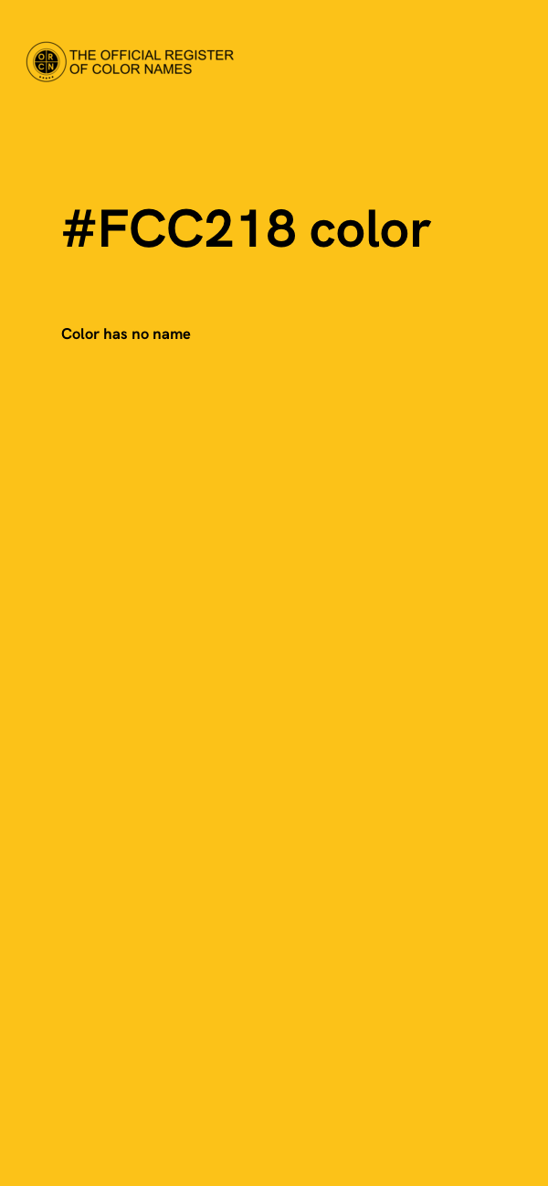 #FCC218 color image