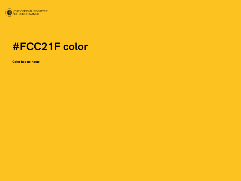 #FCC21F color image