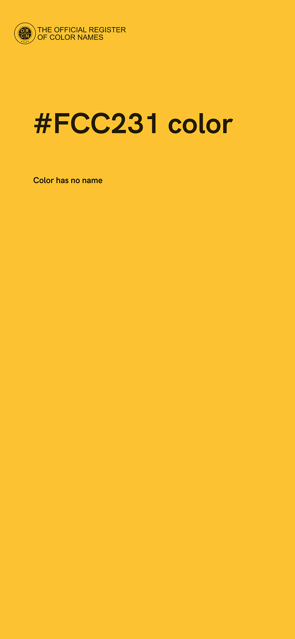 #FCC231 color image