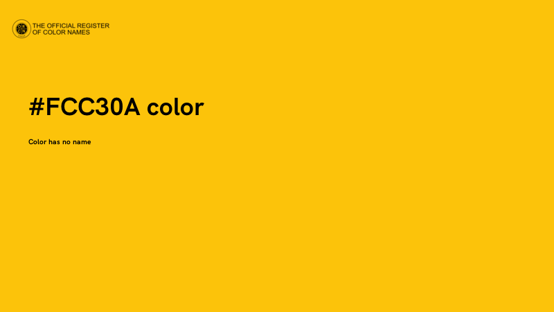 #FCC30A color image