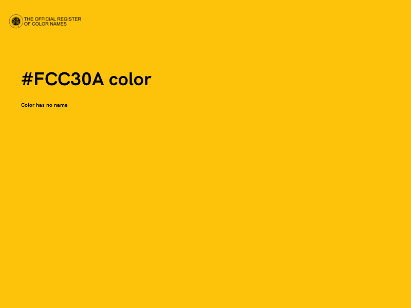 #FCC30A color image