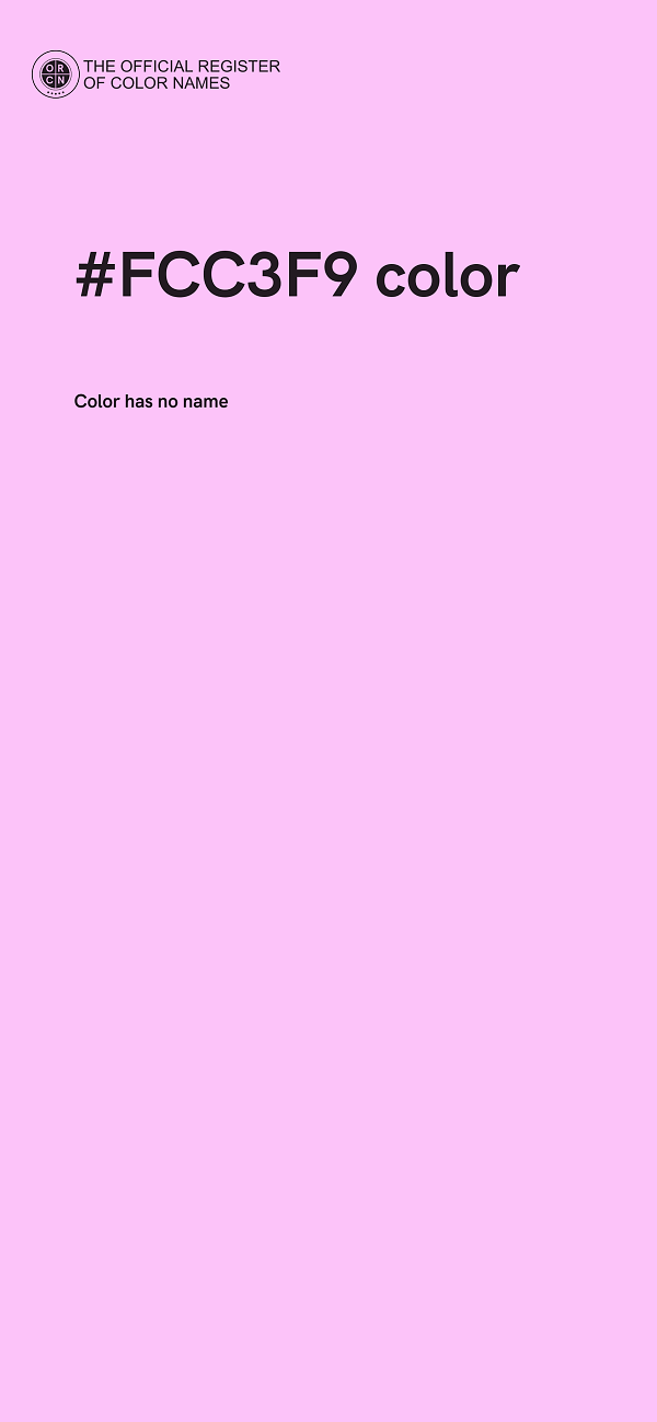 #FCC3F9 color image