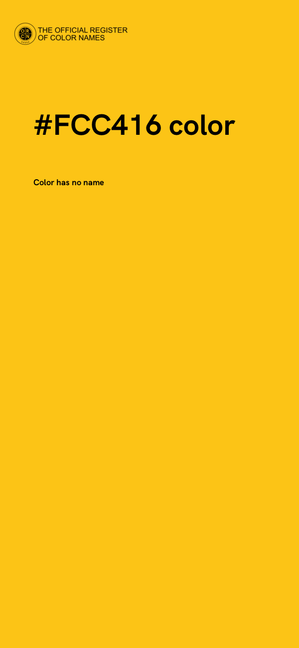 #FCC416 color image