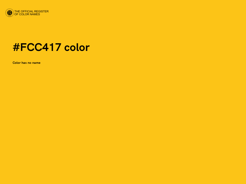 #FCC417 color image
