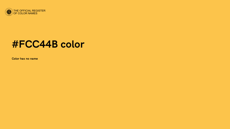 #FCC44B color image