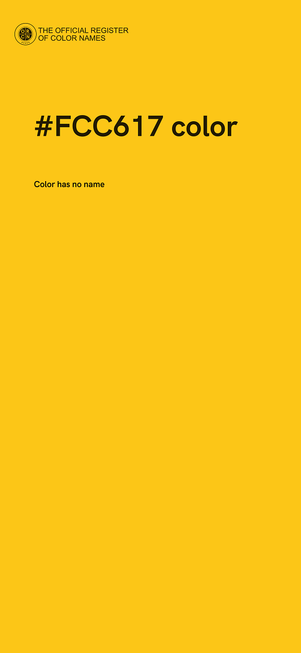 #FCC617 color image