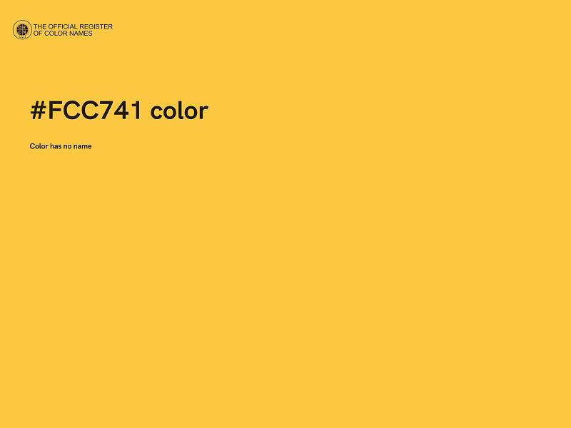 #FCC741 color image