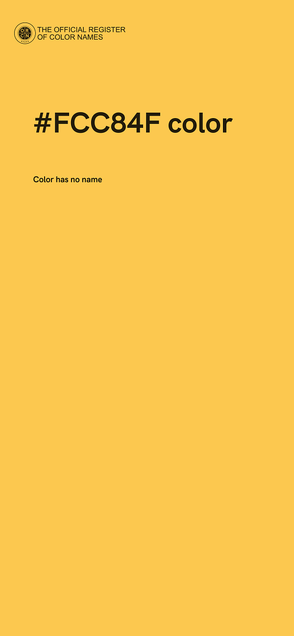 #FCC84F color image