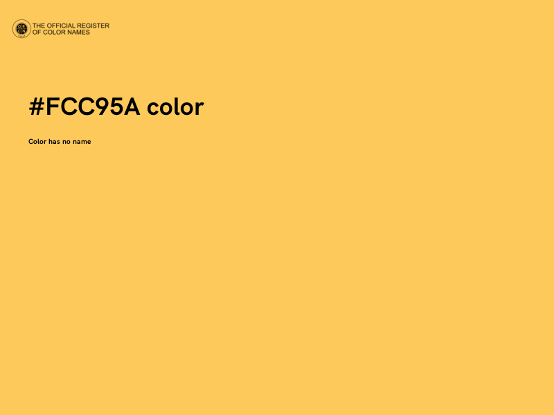 #FCC95A color image