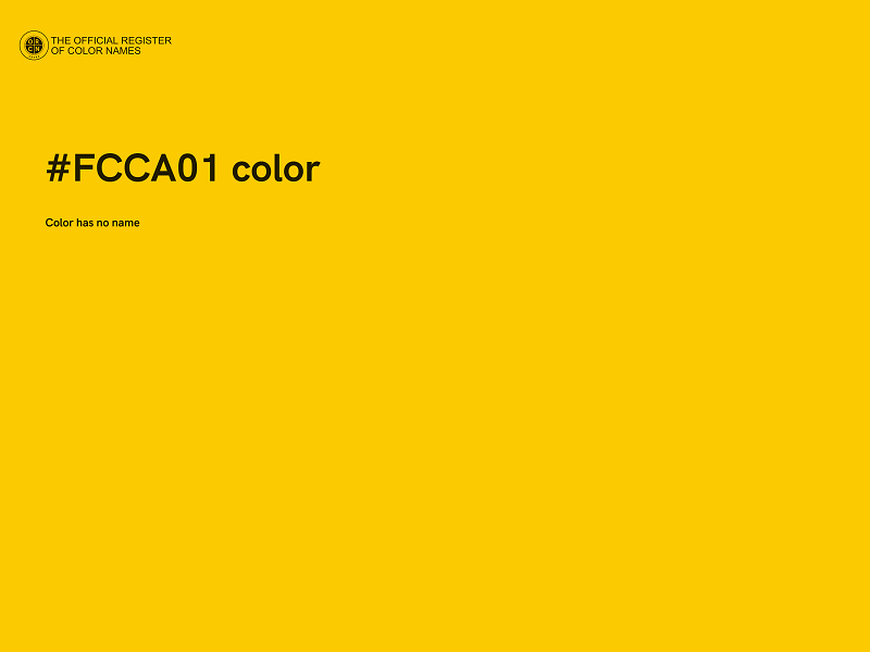 #FCCA01 color image