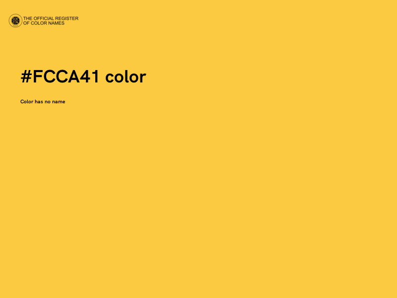 #FCCA41 color image