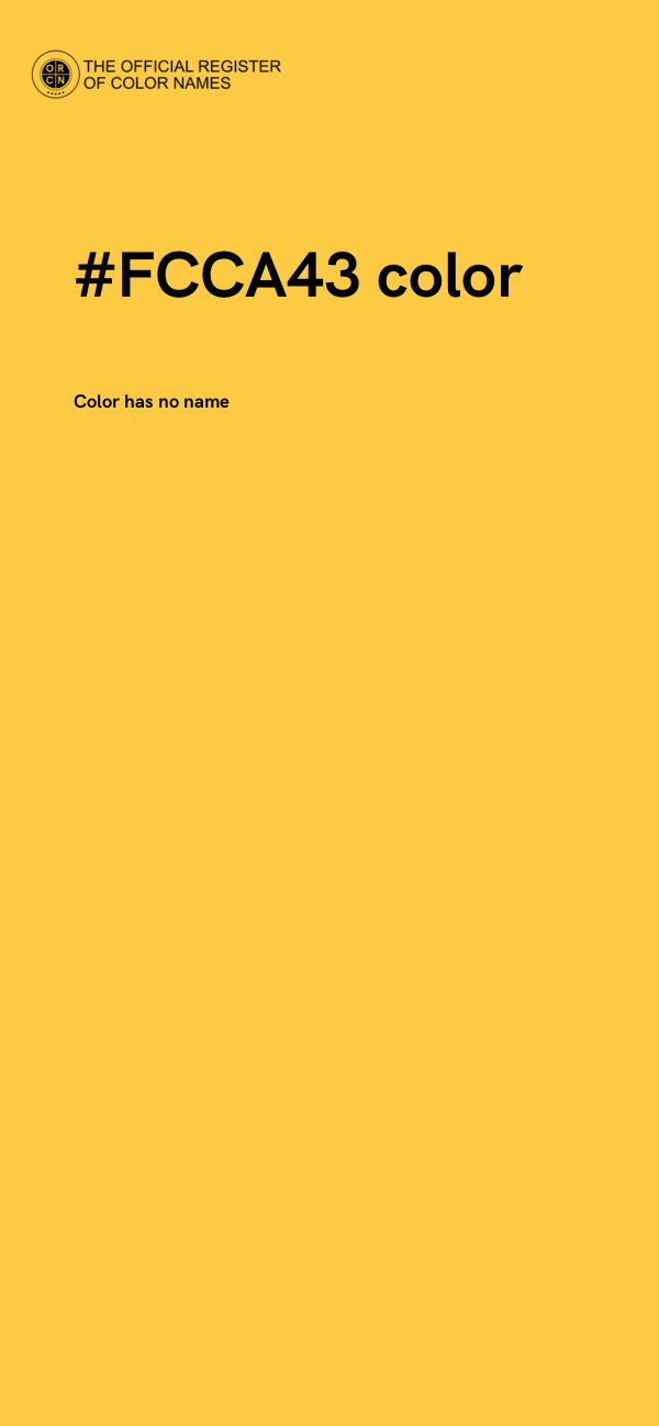 #FCCA43 color image