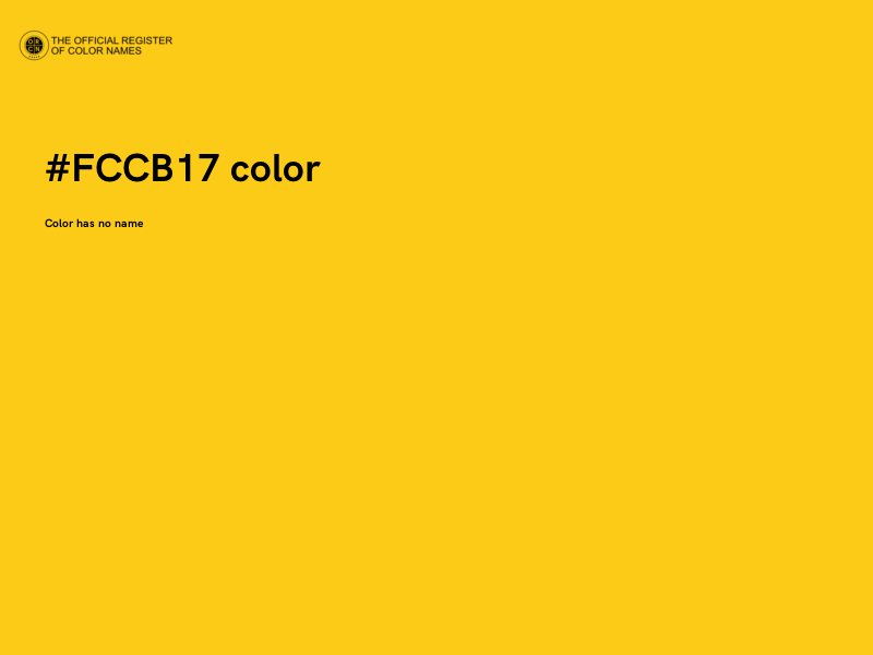 #FCCB17 color image