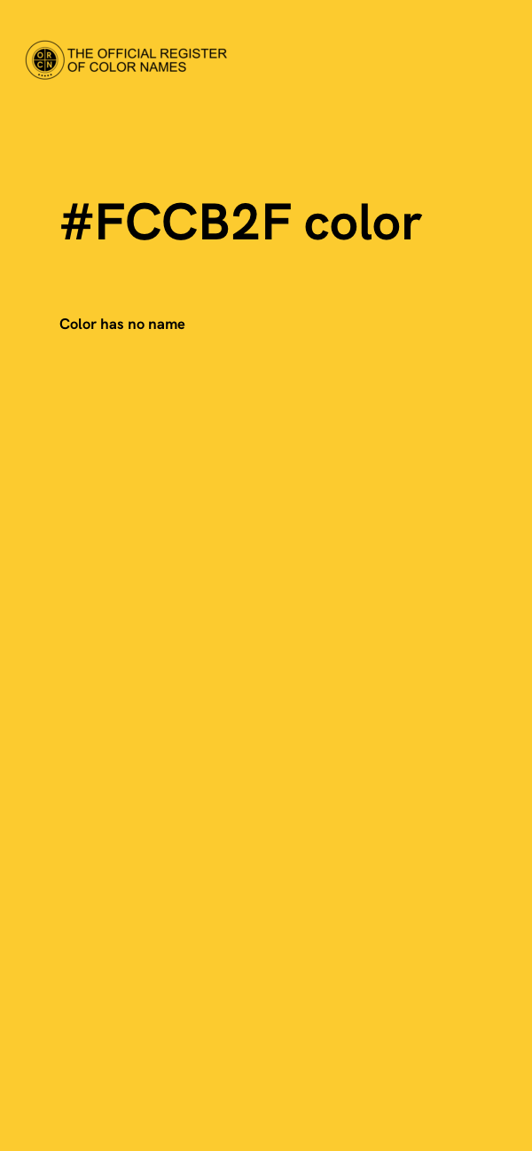 #FCCB2F color image