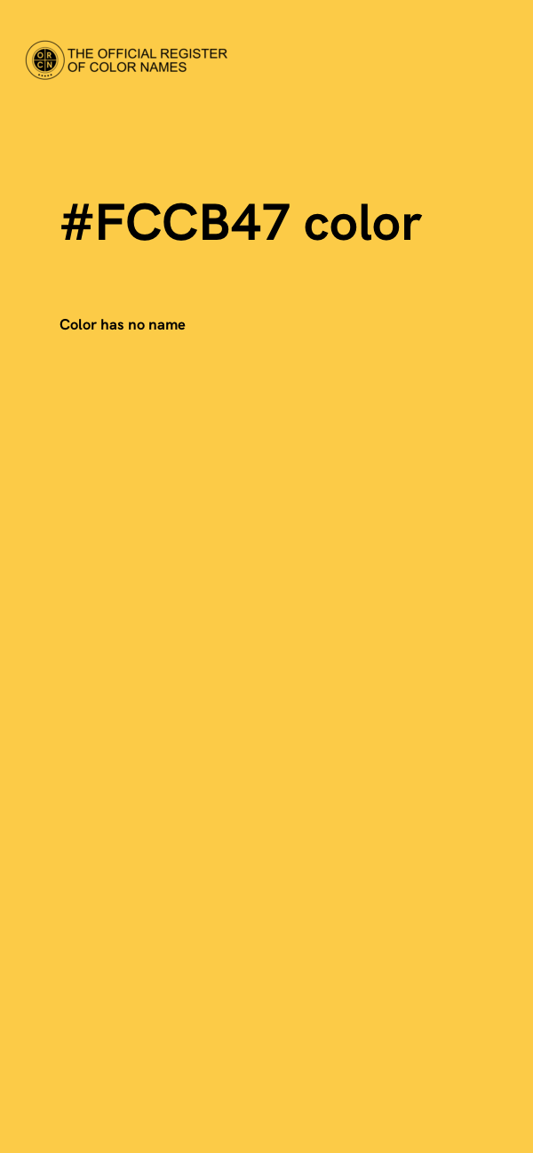 #FCCB47 color image