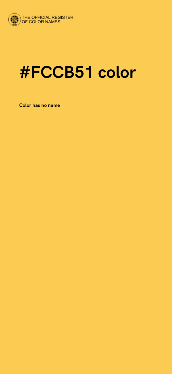 #FCCB51 color image
