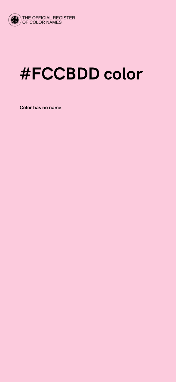 #FCCBDD color image