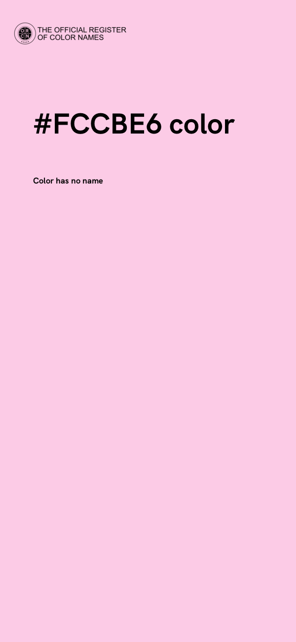 #FCCBE6 color image