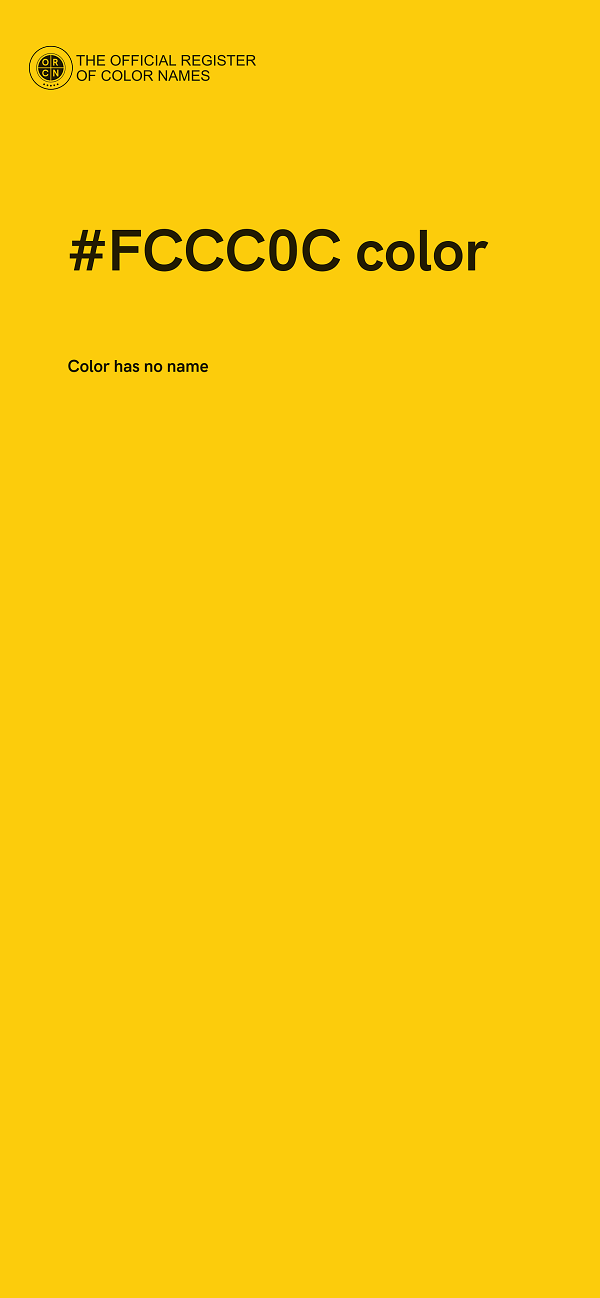 #FCCC0C color image