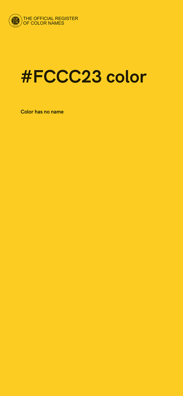 #FCCC23 color image