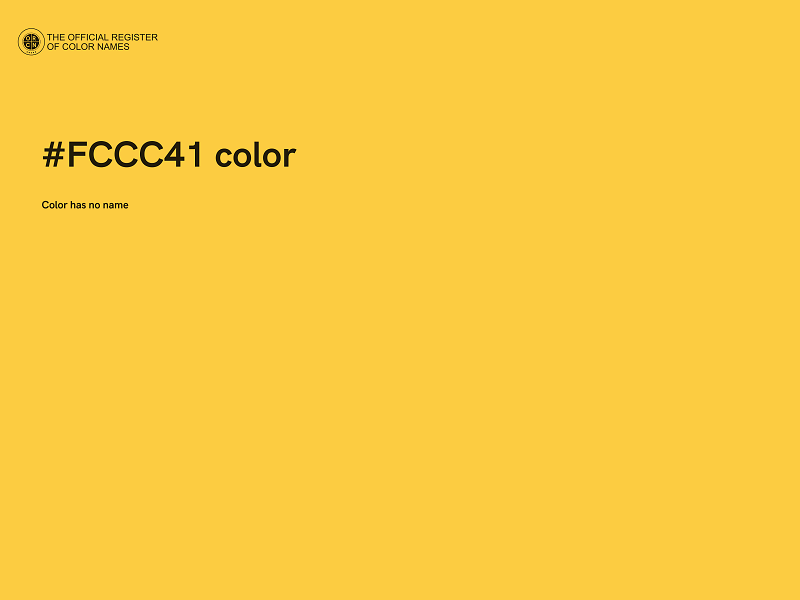 #FCCC41 color image
