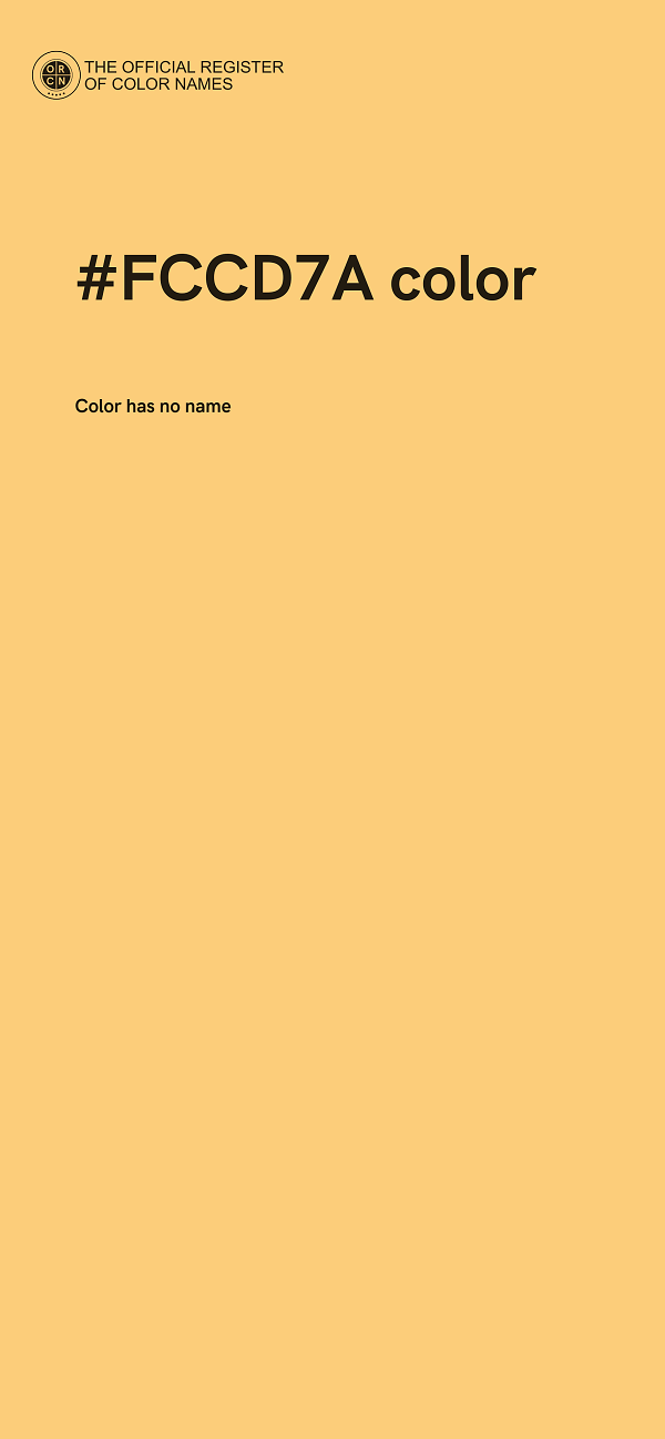 #FCCD7A color image