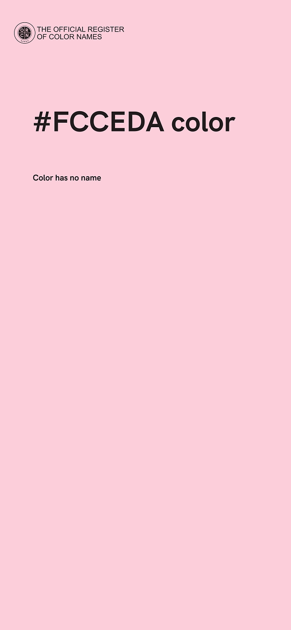 #FCCEDA color image