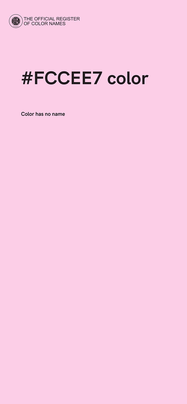 #FCCEE7 color image