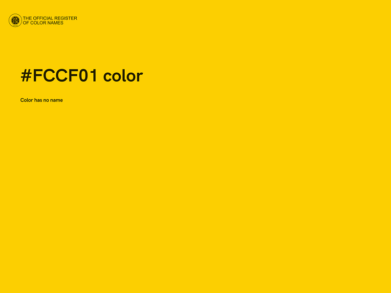 #FCCF01 color image