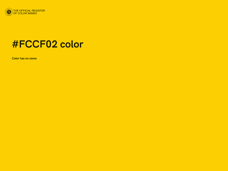 #FCCF02 color image
