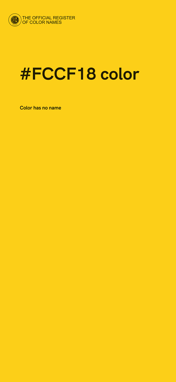 #FCCF18 color image