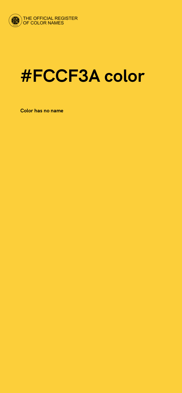 #FCCF3A color image